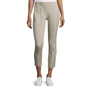 Theory Alettah Ainsley Check Crop Slim Leg Pant 4‎